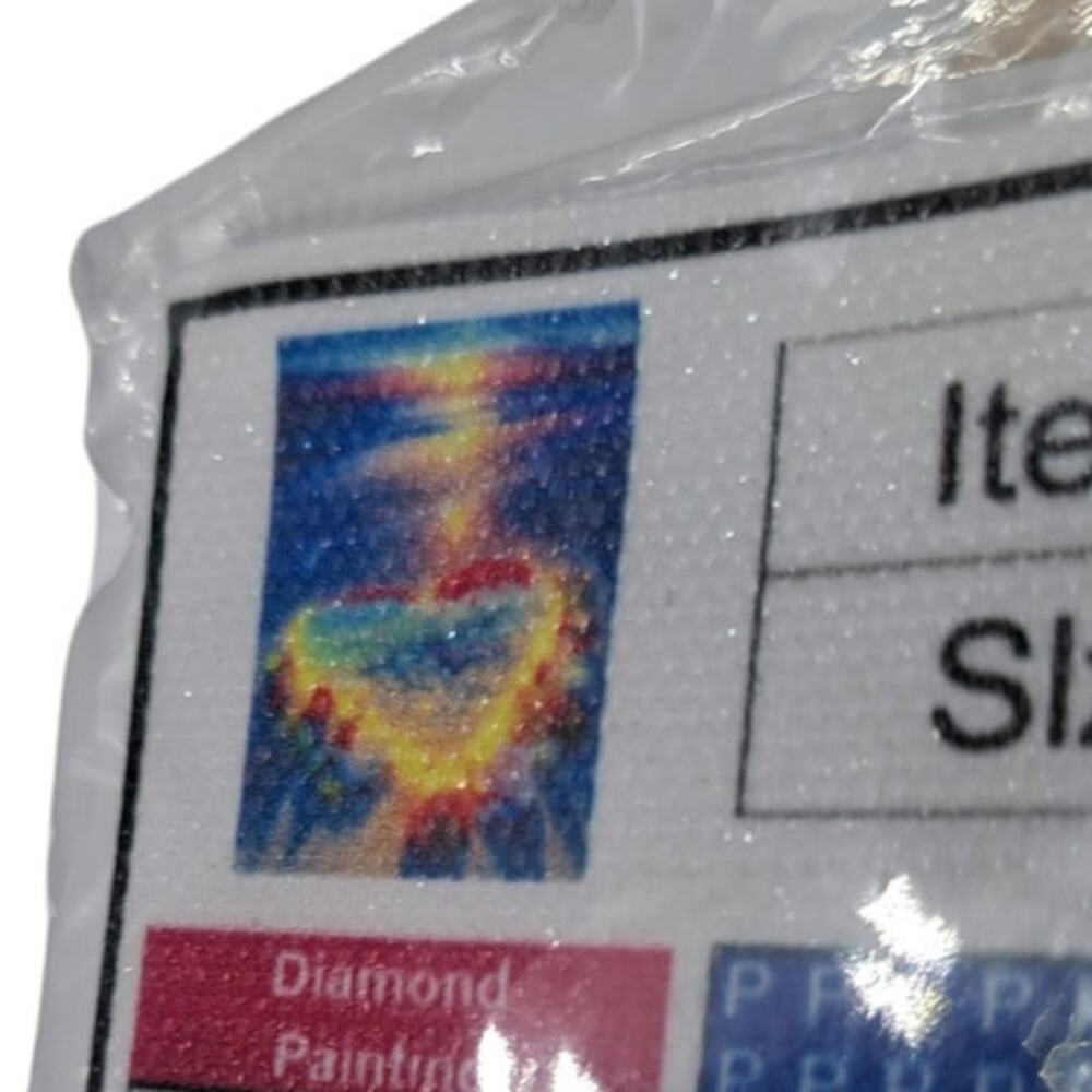 Diamond Painting Kit, Colorful Heart with Water, All Supplies Included
